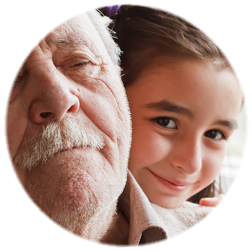 Vieillir Grand-père et petite fille