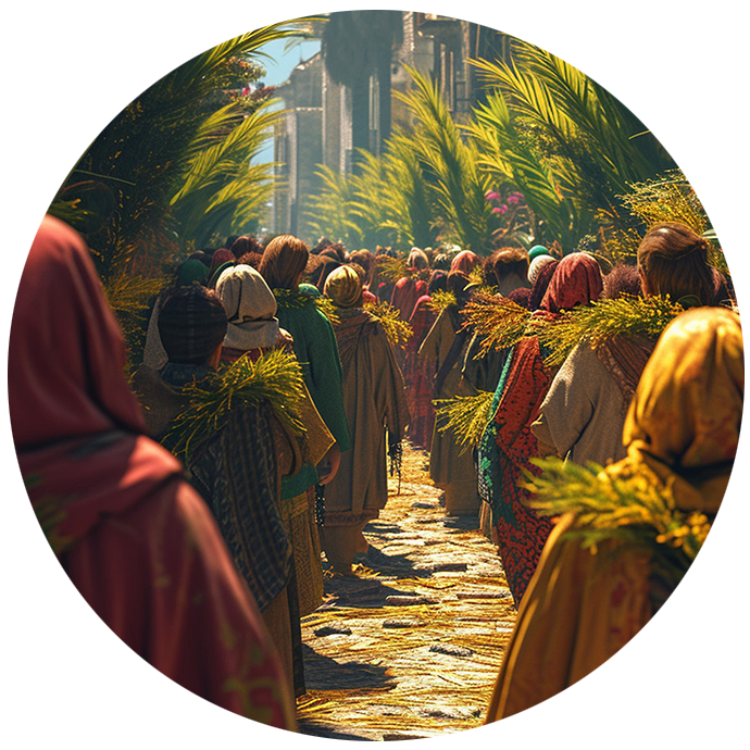 des personnes et des rameaux