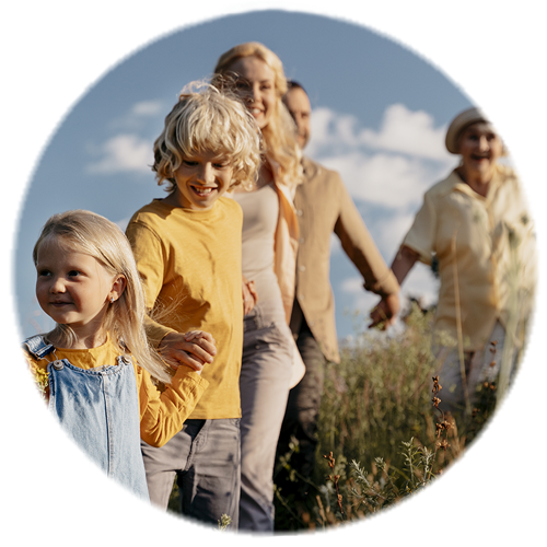 S'engager dans sa famille Famille enfants jusqu'au grands-parents